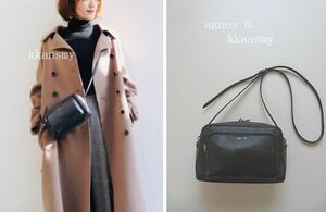 agnes b.アニエスベー*angele レザーショルダーバッグ