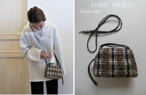 GIANNI CHIARINIジャンニ キアリーニ*ALIFA TWEEDツイードショルダーバッグ