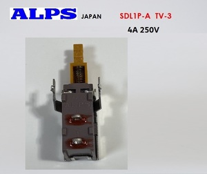 アルプス ALPS SDL1P-A TV-3 電源スイッチ　4A 250V　未使用品