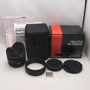 極上品 Sigma 15mm F2.8 魚眼レンズ AF EX DG FISHEYE フルサイズ対応 For Canon キャノン シグマ 管16439