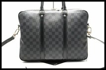 近年モデル希少美中古■LOUIS VUITTON ダミエグラフィット PDV PM レザー 2way ビジネスバッグ ブリーフケース ルイヴィトン■0928qa261-9K_画像1