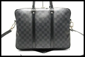 近年モデル希少美中古■LOUIS VUITTON ダミエグラフィット PDV PM レザー 2way ビジネスバッグ ブリーフケース ルイヴィトン■0928qa261-9K