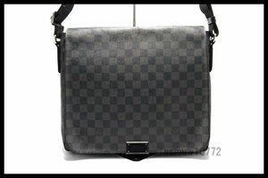 近年モデル希少中古■LOUIS VUITTON ダミエグラフィット ディストリクトMM レザー ショルダーバッグ ルイヴィトン■1109ba1290768