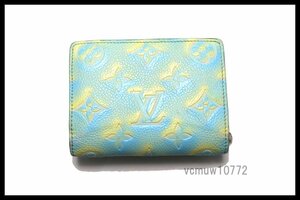 RFIDタグ近年希少美中古■LOUIS VUITTON モノグラムアンプラント ポルトフォイユクレア レザー 2つ折り財布 ルイヴィトン■1109om1036410