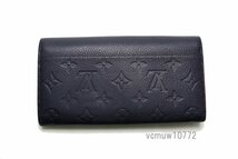 近年モデル希少美中古■LOUIS VUITTON モノグラムアンプラント 新型 ポルトフォイユサラ レザー 2つ折り長財布 ルイヴィトン■1109bb299-4D_画像2