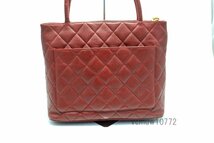 シール無希少美中古■CHANEL キャビアスキン マトラッセ デカココ 復刻トート レザー トートバッグ シャネル■1116bx19589_画像2