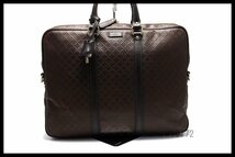 希少美中古■GUCCI ディアマンテ レザー ビジネスバッグ ブリーフケース グッチ■1116un22022_画像1