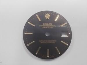 ロレックス ROLEX 未使用品 純正 デイトジャスト 黒文字盤 69173等用 女性用 cal2135 長期保管品 送料無料 dial