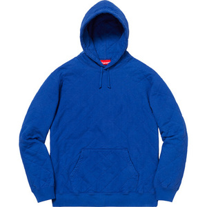18AW Supreme Quilted Hooded Sweatshirt Sサイズ キルティング パーカー Royal ロイヤル