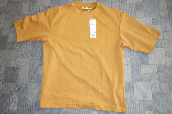 未使用！ユニクロU エアリズムコットンオーバーサイズTシャツ 5分袖　Mサイズ　オレンジ　orange
