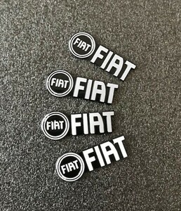 ミステッカー FIAT フィアット シール オーディオ スピーカー ウインドウ ダッシュボード バッジ 4枚