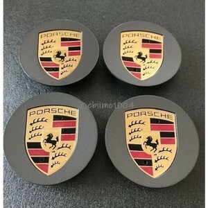 ポルシェ ホイールキャップ 76mm 77mm Porsche センターキャップ クレスト グレーゴールド 4個セット