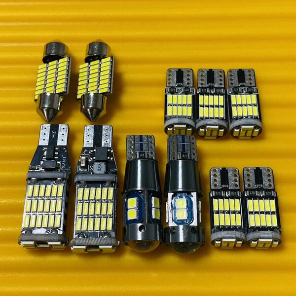 車検対応◇超爆光！11個セット!タントカスタム L375S/L375/L385/L385S T10 LED 室内灯 バックランプ ナンバー灯 ルームランプ ダイハツ