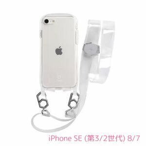 iFace iPhone SE (第3/2世代) 8/7用 ショルダーストラップ付TPUケース Hang and (クリア) 