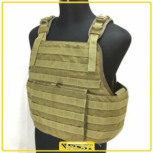 7533】実物EAGLE製 PC MOLLE プレートキャリア カマーバンド付き コヨーテ イーグル PC-W/C-S/M-MS-COY