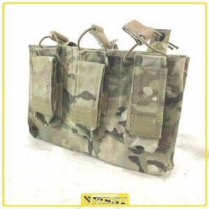 2909】実物 TYR tactical トリプル M4/9mm ハイブリッドマグポーチ MC マルチカム TRIPLE HYBRID MAG POUCH MH139