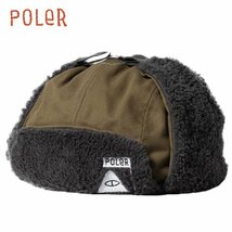 3088】未使用品 POLeR ミリタリー ボア バイザー キャップ オリーブ フリーサイズ ポーラー MILITARY BOA VISOR CAP_画像1