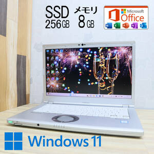 ★中古PC 高性能8世代4コアi5！M.2 SSD256GB メモリ8GB★CF-LV7 Core i5-8350U Webカメラ Win11 MS Office2019 Home&Business★P60562