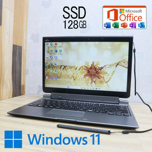 ★超美品 高性能7世代i5！M.2 SSD128GB★Q737/P Core i5-7300U Webカメラ Win11 MS Office2019 Home&Business 中古品 ノートPC★P59028