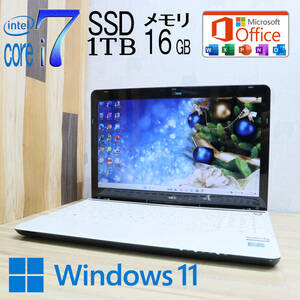 なんと！新品SSD1TB メモリ16GB★超美品 最上級4コアi7！★LS150M Core i7-2630QM Webカメラ Win11 MS Office2019 Home&Business★P61492