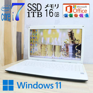 なんと！新品SSD1TB メモリ16GB★中古PC 最上級4世代4コアi7！★A53M Core i7-4702MQ Webカメラ Win11 MS Office2019 H&B★P60536