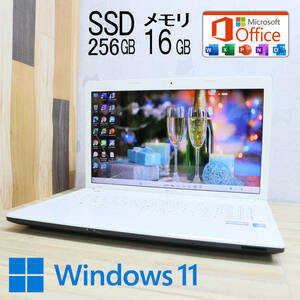 ★超美品 新品SSD256GB メモリ16GB★LE150N Webカメラ Celeron 1005M Win11 MS Office2019 Home&Business 中古品 ノートPC★P61440