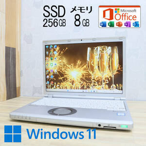 ★美品 高性能7世代i5！M.2 SSD256GB メモリ8GB★CF-SZ6 Core i5-7300U Webカメラ Win11 MS Office2019 Home&Business ノートPC★P60231