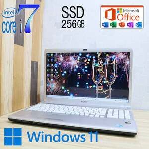 ★超美品 最上級4コアi7！新品SSD256GB★VPCF14AGJ Core i7-840QM グラボ搭載 Webカメラ Win11 MS Office2019 Home&Business★P61203