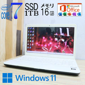 なんと！新品SSD1TB メモリ16GB★美品 最上級4コアi7！★LS550L Core i7-2630QM Webカメラ Win11 MS Office2019 Home&Business★P61527