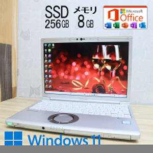 ★超美品 高性能8世代4コアi5！M.2 SSD256GB メモリ8GB★CF-SV8 Core i5-8365U Webカメラ Win11 MS Office2019 Home&Business★P61712