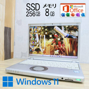 ★中古PC 高性能7世代i5！M.2 SSD256GB メモリ8GB★CF-SZ6 Core i5-7300U Webカメラ Win11 MS Office2019 Home&Business ノートPC★P61410