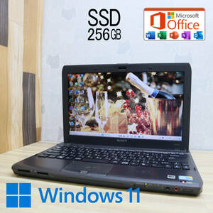 ★美品 高性能i3！新品SSD256GB★VPCS129FJ Core i3-350M Webカメラ Win11 Microsoft Office 2019 Home&Business 中古品 ノートPC★P61207