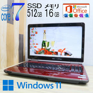 ★美品 YAMAHA♪最上級4コアi7！新品SSD512GB メモリ16GB★GL227T Core i7-2670QM Win11 MS Office2019 Home&Business ノートPC★P59488