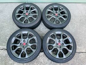 ★希少★アバルト124スパイダー 純正 17インチ アルミホイール 17×7J＋45 スタッドレス タイヤ 4本 セット 205/45R17 