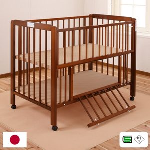 日本製 ベビーベッド ハイタイプ キャスター付き 赤ちゃん用ベッド キンタローベッド