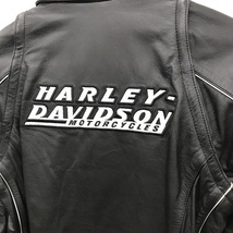 美品 Harley-Davidson ライダースジャケット レザー ブラック Mサイズ [jgg]_画像4