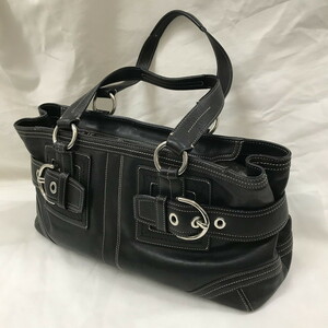 COACH コーチ ソーホー レザー サッチェル ショルダーバッグ トートバッグ ブラック 2116 [jgg]