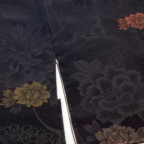 中古品 正絹 羽織 漆箔 縫取 リメイク 素材 土産 海外 ギフト 23347 tの画像6