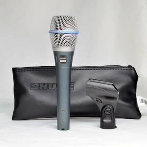 【A】Shure BETA87A 本物保証 定番 コンデンサーマイク ポーチ、マイクホルダー付属 送料無料