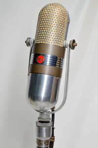 【R】RCA 77D 希少 77DXの前モデル リボンマイク ビンテージマイク 1960年代 業務用 放送用 音出ます。キャノンオス 背面グリル欠損あり。