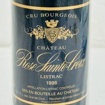 D322-H11-1485【未開栓】CHATEURoseSainteCroix シャトー・ローズ・サント・クロワ CRUBOURGEOIS LISTRAC 1996 果実酒 750ml/12%_画像7