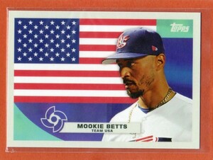 ●ムーキー・ベッツ　カード　Vol.25　2023TOPPS WBC GLOBAL STARS FLAG OF A NATION #F-9　WBCアメリカ代表　ロサンゼルス・ドジャース