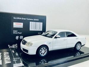 【送料無料】1/43 Wits 日産 グロリア (Y34 後期) グランツーリスモ 300SV 2001 ホワイトパール