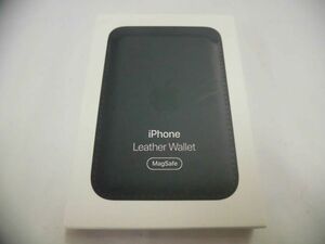 52 送￥310 1130%B15 Apple MagSafe レザーウォレット インク純正 leather wallet MM0Y3FE/A　ジャンク