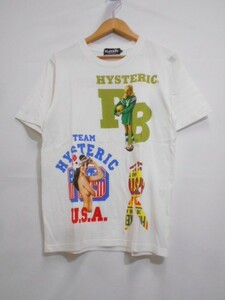 67 送60サ 1128%D07 HYSTERIC GLAMOUR × PLAYBOY コラボ 20SS 半袖ガールプリントTシャツ 12201CT01 日本製 サイズS 中古品