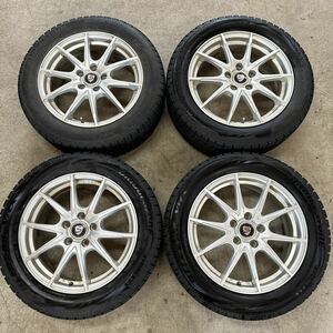 ⑤☆売切☆ストレンジャー 7Jx17+53 114.3-5H ブリヂストン VRX 215/55R17 2017年製 バリ山 札幌発 ４本セット☆