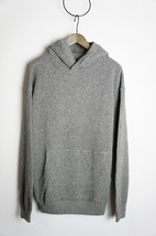 美品21AW crepuscule クレプスキュール Moss stitch hoodie 鹿の子 プルオーバー フーディー シャツ パーカー 2103-004 灰 サイズ1 727N_画像1