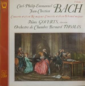  import LP record handle s*go-verutsu/Bernard Thomas Chambre C.P.E.Bach Cembalo concerto 27 number & J.C.Bach Cembalo concerto 4 number Op13