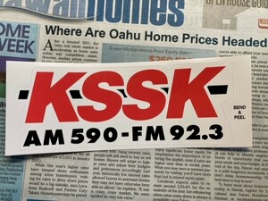 ハワイ ＦＭラジオのステッカー 非売品　KSSK