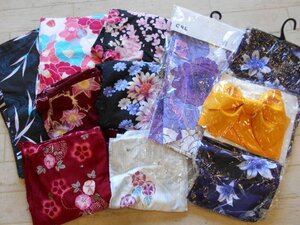 ●女性用浴衣 帯/下駄入り 福袋 まとめて まとめ売り セット 大量 洋服 古着 仕入れ ●39